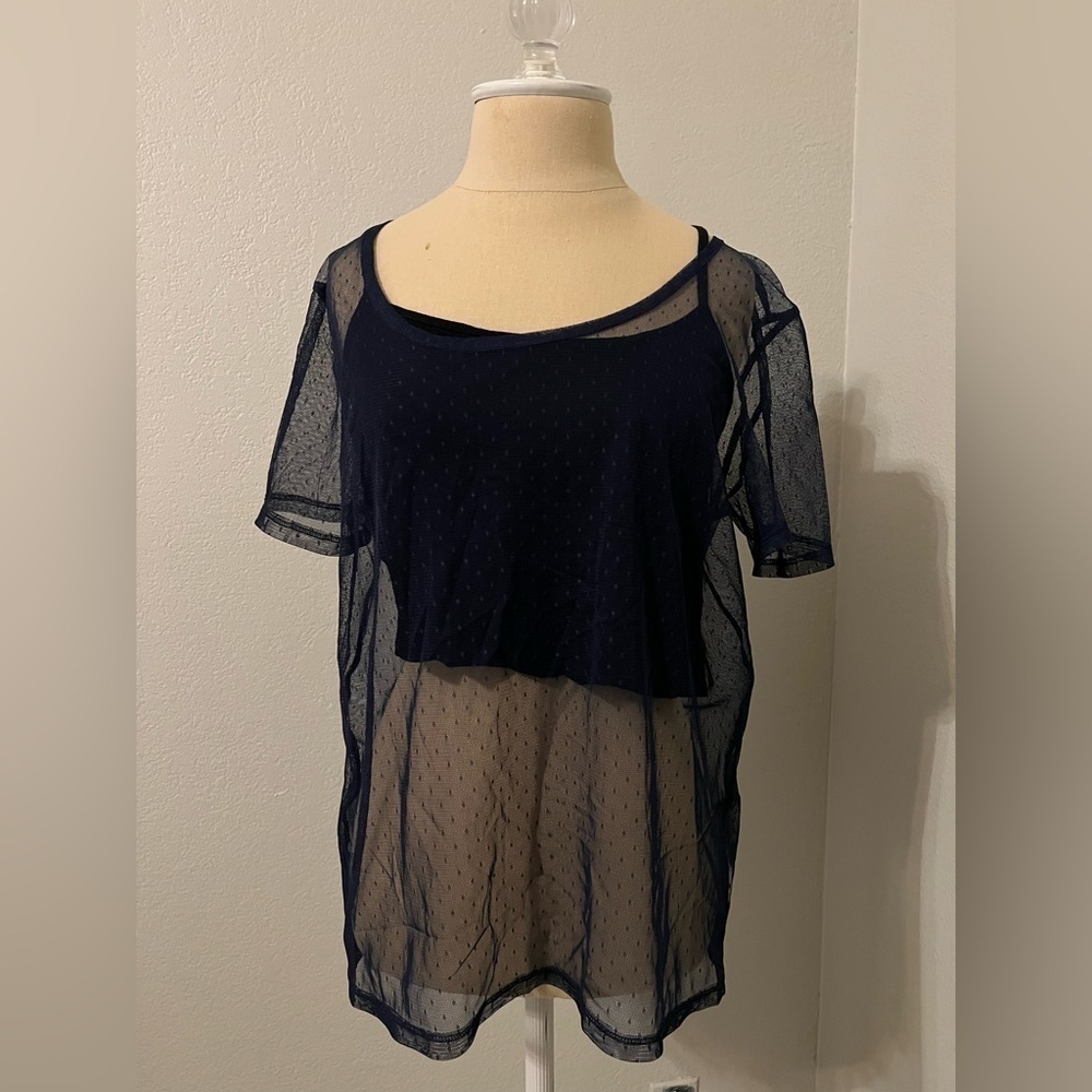 Fossil Medium Navy Blue Sheer
